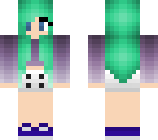 cute girl with green hair