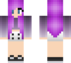 cute girl with purple hair