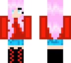cute pink hair girl