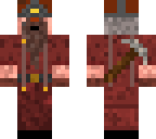 miner with beard and pickaxe
