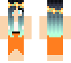 overtherainboz's skin with a orange dress pastels