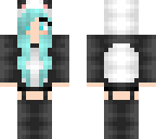 panda girl blue eyes blue hair