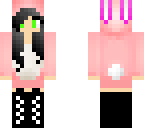 black and pink bunny girl x3