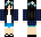 blue checkered girl