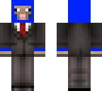 blue sheep in suit and head set