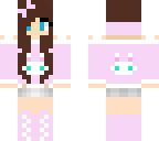 girl wearing kawaii bunny things