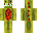 melon monster with green eyes