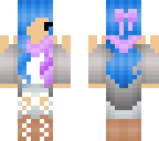 pretty blue haired chibi girl