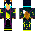 purple and yellow cat man