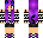 purple haired cat girl