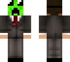 steve in suit with a creeper mask