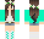 turquoise brunette 