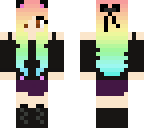 black girl with rainbow hair