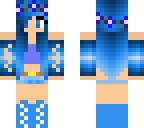 blue flower girl