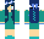 blue hippie girl