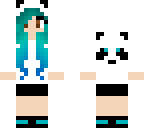 blue panda girl
