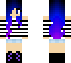 blue to purple ombre girl