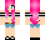 cute pink hair girl