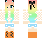 cute rainbow cat girl