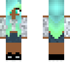 dark skinned green haired girl