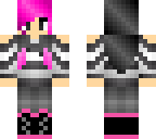 girl with black and pink hair