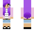 purple haired girl edit