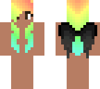 rainbow hair  dark wings darker skin