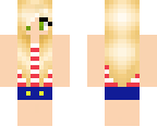 red white stripped girl