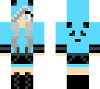 a blue panda girl
