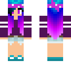 blue and purple ombre bandana girl