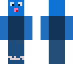 blue faced man