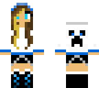 blue white creeper girl