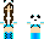 brunette panda girl