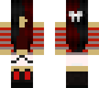 girl with black and red hair