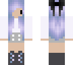 lilac haired girl with bow