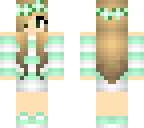 mint green flower crown girl