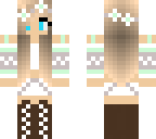 minty girl with blue eyes