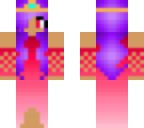 pink dress with purple hair
