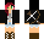 pinky red hair shool girl