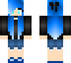 pretty blue haired teenager