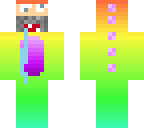 rainbow dinosaur old man