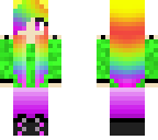 rainbow girl with creeper shirt