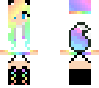 rainbow wolf girl