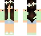 spring mint brunette girl