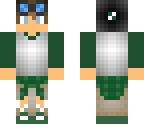 cute green goggle boy
