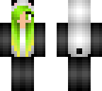 green-haired panda girl