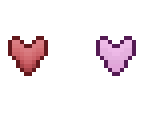 shaded 2 hearts doublesided