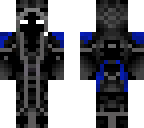 blue assassin with white eyes