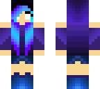 herobrine girl in a cloak