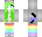 nyan cat girl green hair